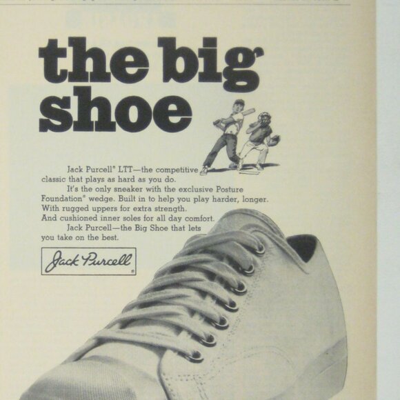 Jack Purcell LTT Sneaker Vintage 1970 Ad Print BF Goodrich Anniversary - Picture 1 of 2
